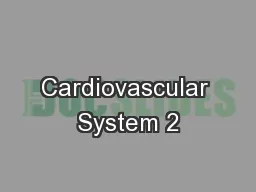 Cardiovascular System 2