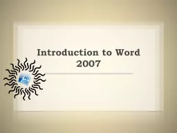 Introduction to Word 2007