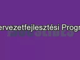 Szervezetfejlesztési Program