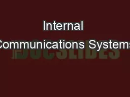 Internal Communications Systems
