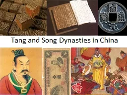 Tang and Song Dynasties in China
