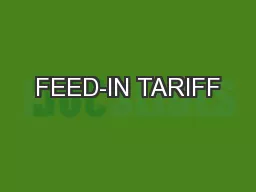 FEED-IN TARIFF