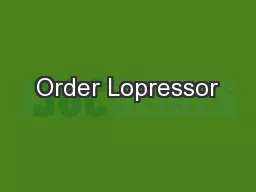 Order Lopressor