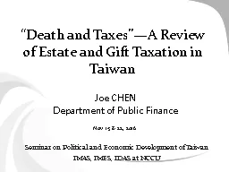 “Death and Taxes”—A Review of Estate and Gift Taxatio