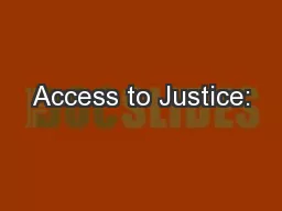 Access to Justice:
