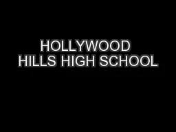 HOLLYWOOD HILLS HIGH SCHOOL