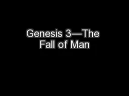Genesis 3—The Fall of Man