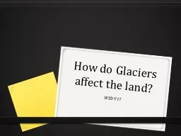 How do Glaciers affect the land?