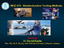 MCE 476 - Nondestructive Testing Methods