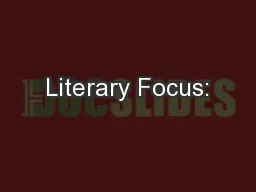 Literary Focus: