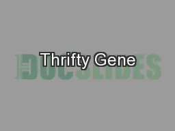 Thrifty Gene