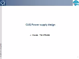 CLIQ Power supply design