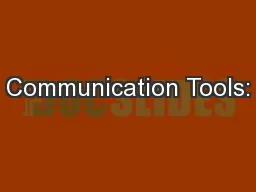 Communication Tools: