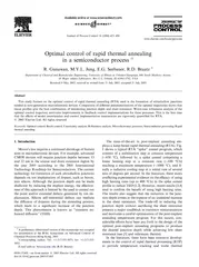 Optimal control of rapid thermal annealing in a semico