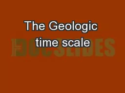 The Geologic time scale