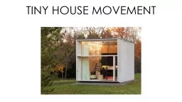 TINY HOUSE MOVEMENT