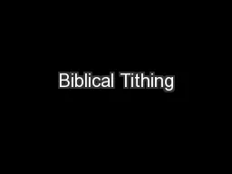 Biblical Tithing
