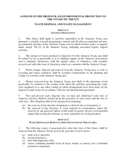 ANNEX III TO THE PROTOCOL ON ENVIRONMENTAL PROTECTION