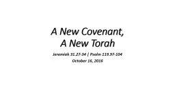 A New Covenant,
