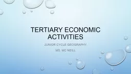 Tertiary economic Activities