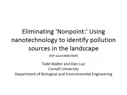 Eliminating 'Nonpoint:' Using nanotechnology to identify po