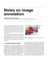 Notes on image annotation Adela Barriuso Antonio Torra