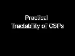 Practical Tractability of CSPs