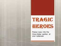 Tragic Heroes