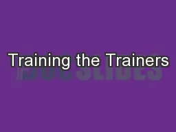 Training the Trainers