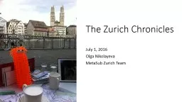 The Zurich Chronicles
