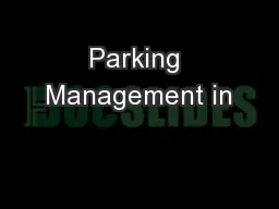 Parking Management in
