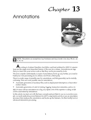 Annotations NOTE This article is an excerpt from Cay