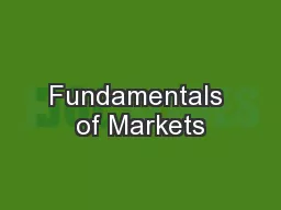 Fundamentals of Markets