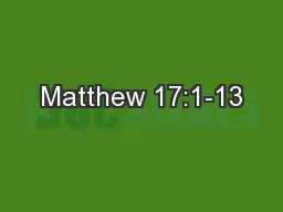 Matthew 17:1-13