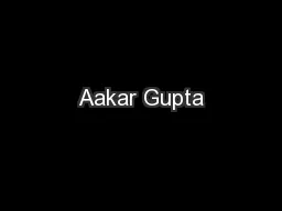 Aakar Gupta