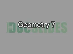 Geometry 7