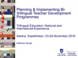Planning & Implementing Bi-/trilingual Teacher Developm