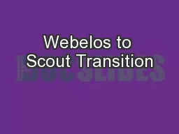 Webelos to Scout Transition