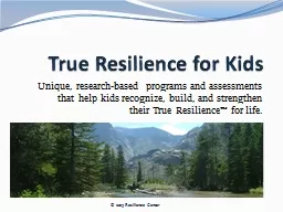 True Resilience for Kids