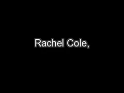 Rachel Cole,