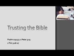 Trusting the Bible