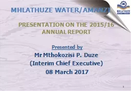 MHLATHUZE WATER/AMANZI