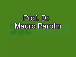 Prof. Dr. Mauro Parolin