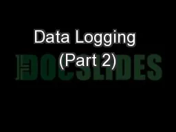 Data Logging (Part 2)
