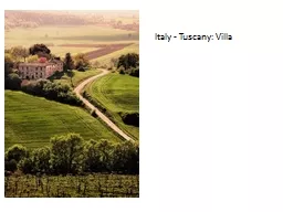 Italy - Tuscany: Villa