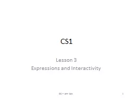 CS1 Lesson 3