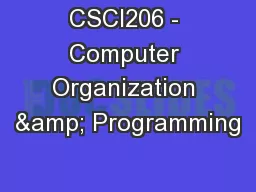 CSCI206 - Computer Organization & Programming
