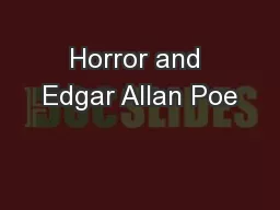 Horror and Edgar Allan Poe