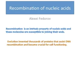 Recombination of nucleic acids
