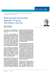 Enforcement of Annulled Awards in France The Sting in